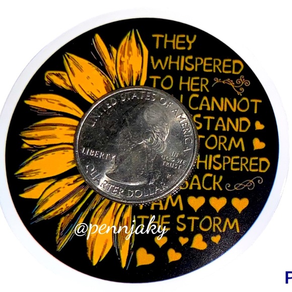 SUNFLOWER Sticker🌻 I AM THE STORM Decal 🌻2 for $9 or 4 for $15🌻 - Picture 2 of 2